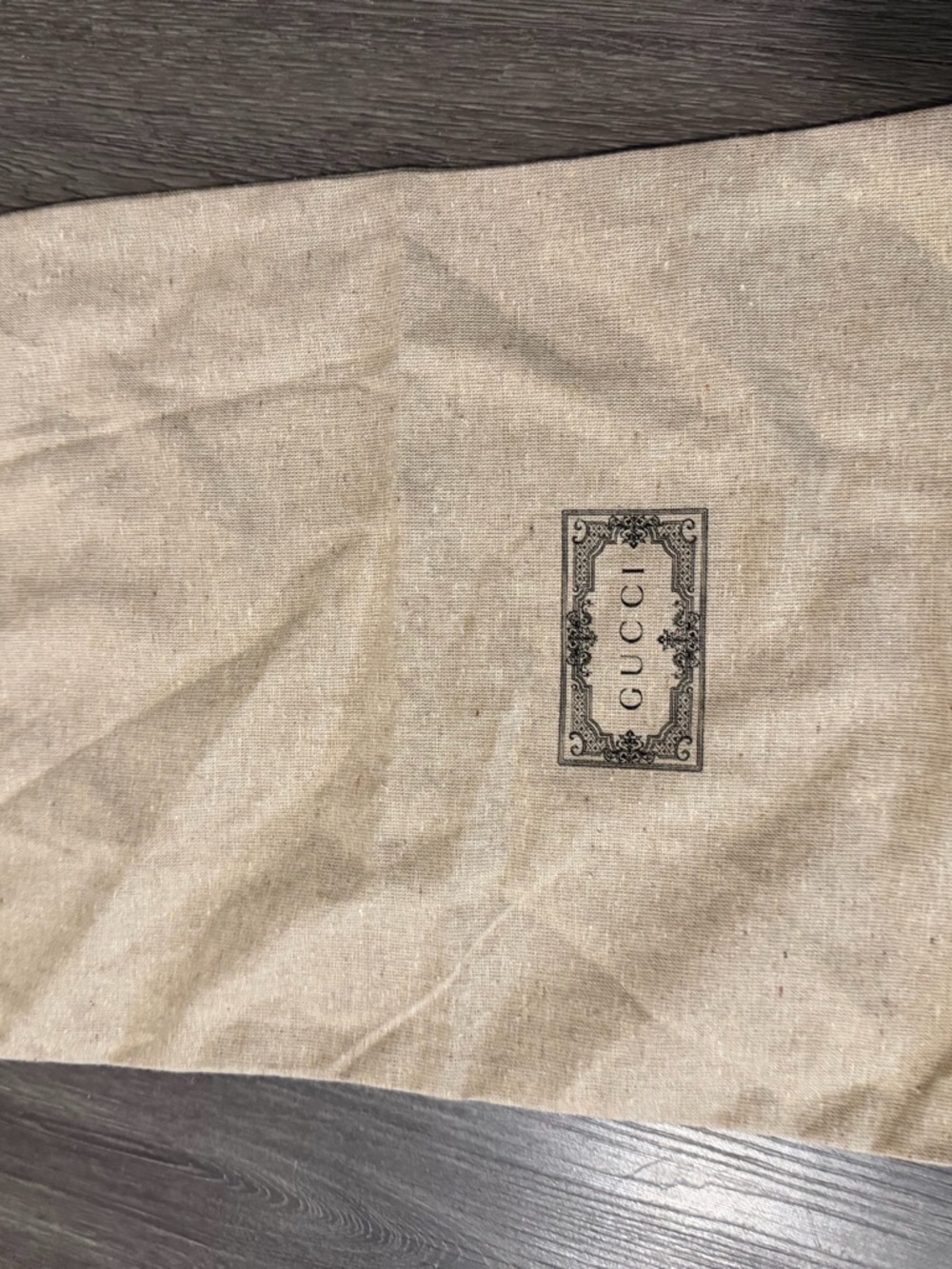 Gucci Natural Beige Logo Storage Pouch